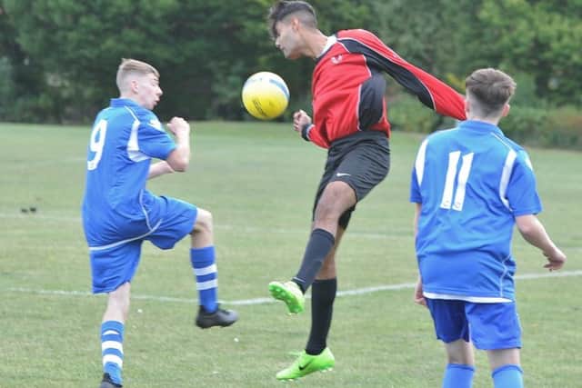 Action from the Under 18 game between ICA and Netherton. ICA won 6-0.