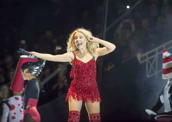 Kylie Minogue in concert.