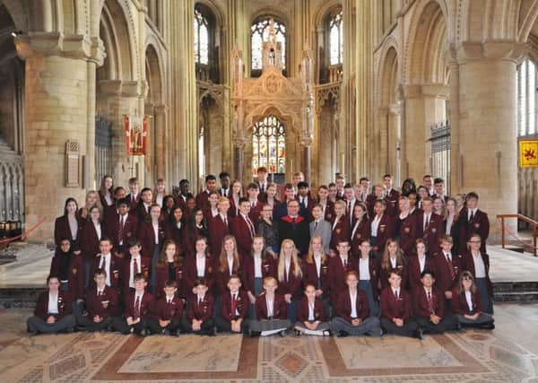 The King's School speech day prizewinners group at Peterborough Cathedral. EMN-180914-175654009