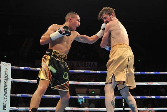 Jordan Gill (left) in action.