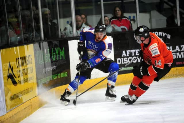 Former Phantoms star Nathan Salem (left) plays for Sheffield at Planet Ice this weekend.