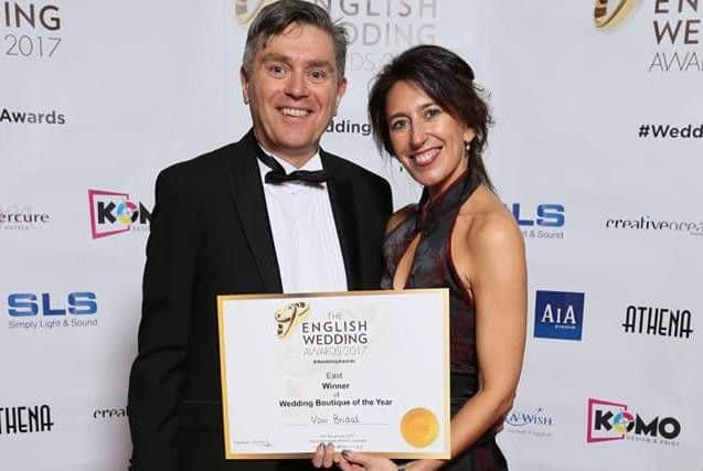 Vow Bridal Gallery's Dave Gallagher and Lisa Smith.