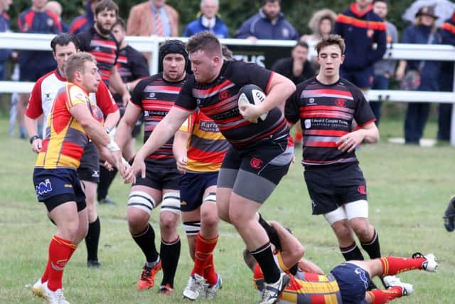 Action from Oundle's 16-13 win over Borough.