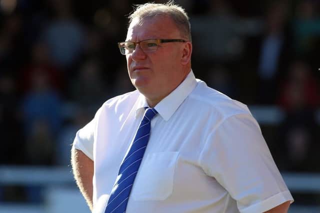 Posh boss Steve Evans watches his side draw 2-2 with Blackpool. Photo: Joe Dent/theposh.com.