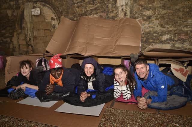 Big Sleep Out at Peterborough Cathedral. EMN-180929-175830009