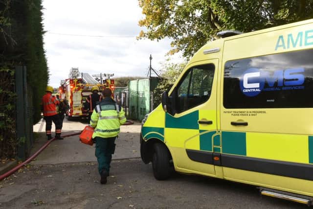 Emergency services arrive at the scene
