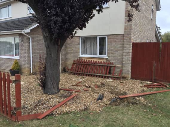 The damage to the house in Atherstone Avenue