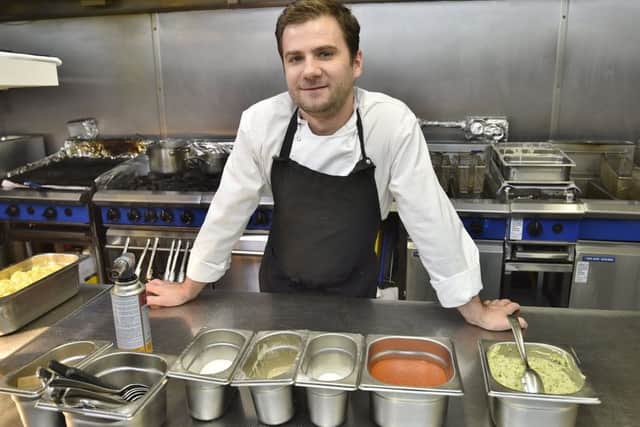 Chef Marcel Acostoaie at the Paper Mills, Wansford EMN-180928-151244009