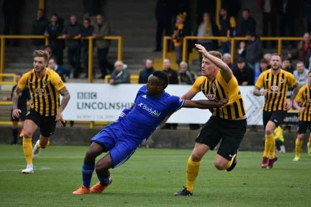 Action from Peterborough Sports FA Cup win at Boston United.