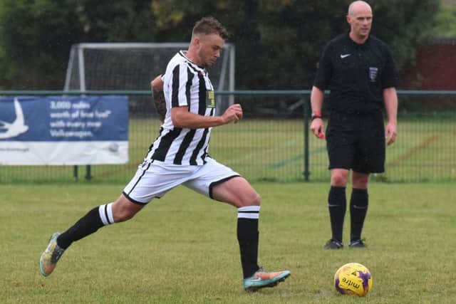 Jake Sansby Peterborough Northern Star scores a penalty against Northampton ON Chenecks. Photo: Chantelle McDonald. @cmcdphotos