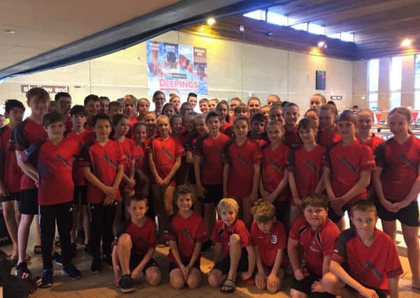 The Deepings Swimming Club squad which competed at the Rob Welbourn Open meet.