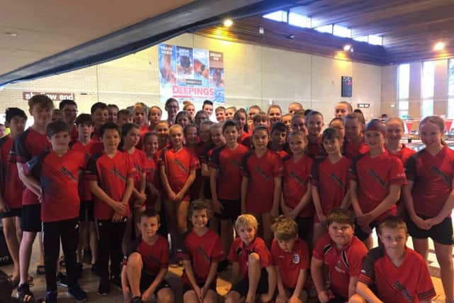 The Deepings Swimming Club squad which competed at the Rob Welbourn Open meet.