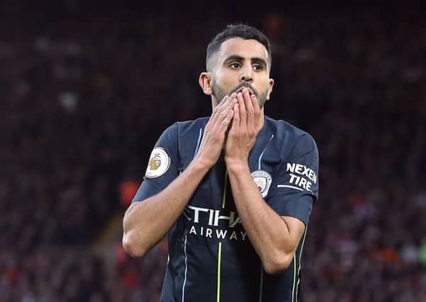 Riyad Mahrez is appalled at the quality of Liverpool v Manchester City.