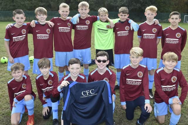 Deeping Rangers Under 13s are pictured  before their 8-0 win over Feeder. They are from the left, back,  Klyden Lleshi, Beau Baines, Charlie Brooks, George Frost, Tom Towers, Corey Chambers, Jack Towers, Harry Rippon, front, Finley Rickards, Charlie Goodson, Kyle Warner, Jack Haunch, Morgan Robinson and Sam Webb.