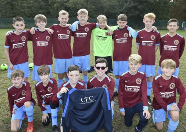 Deeping Rangers Under 13s are pictured  before their 8-0 win over Feeder. They are from the left, back,  Klyden Lleshi, Beau Baines, Charlie Brooks, George Frost, Tom Towers, Corey Chambers, Jack Towers, Harry Rippon, front, Finley Rickards, Charlie Goodson, Kyle Warner, Jack Haunch, Morgan Robinson and Sam Webb.