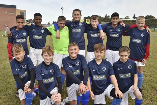 Feeder Under 13s are pictured before an 8-0 defeat by Deeping. From the left they are, back, Liam Bello-Matthews, Alvin Nkusi, Mason Crawley, Lewis Lilley, Benjamin Ball, Gohar Rehman, Mckenzie Neilly, front, Ethan Ketteringham, Archie Thompson, Jesse Cobley, George Lord and Lewis Brown.