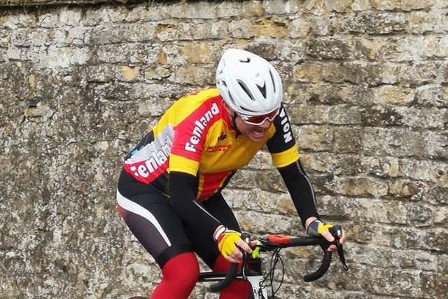 James Warrener in action in Sundays hill climb event.