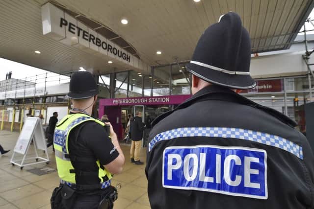 Cambs police and BTP joint drugs operation at Peterborough Railway Station. EMN-181210-144147009