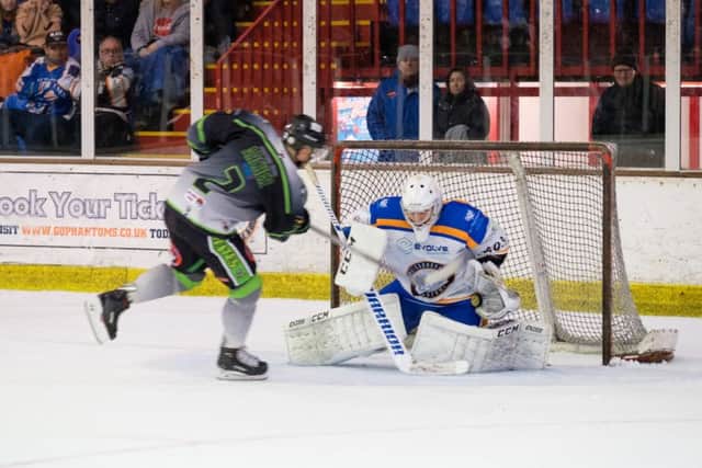 Netminder Jordan Marr was Phantoms man-of-the-match in Basingstoke.