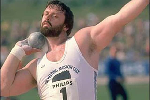 Geoff Capes the athlete.