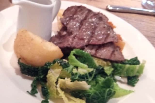 The children's roast dinner at The Cock, Hemingford Grey, Huntingdon.