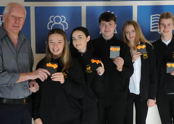 From left, Safapacs John Blaydes with pupils Lilly Lydiard, Lily Mayes, Jayden Whittaker, Lucy Martin and Harry Neal.