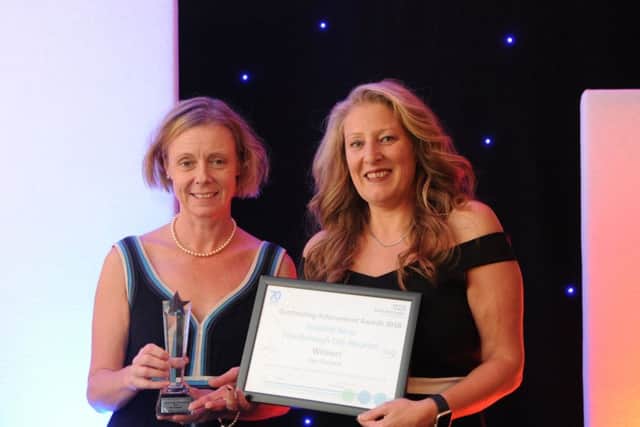 Sue Overson with Caroline Walker, Chief Executive
