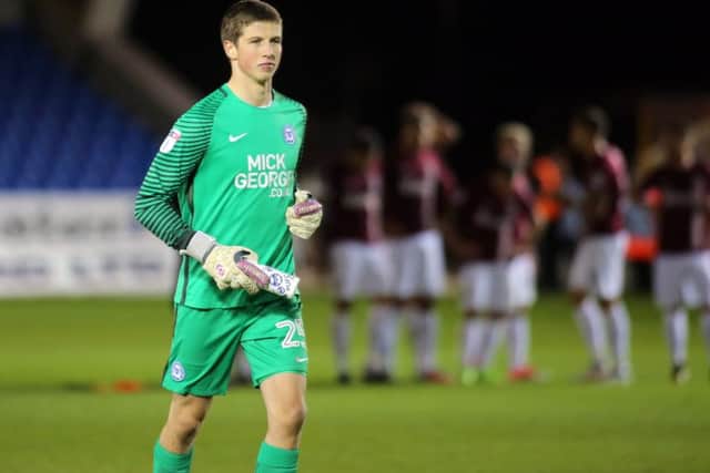 Posh goalkeeper Conor O'Malley is nearing full fitness.