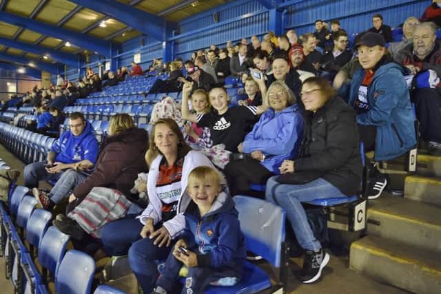 Peterborough Panthers fanst at last Saturday's meeting.