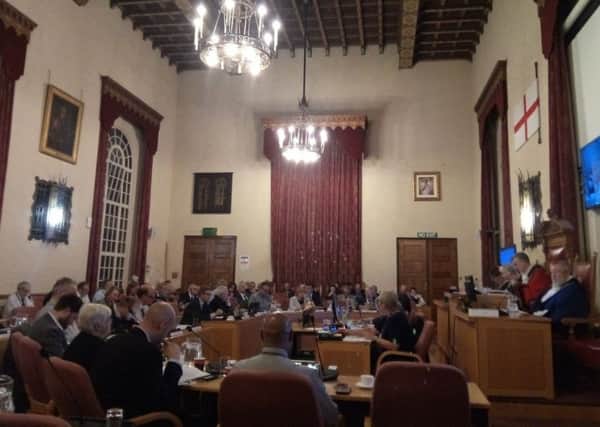 The full council meeting at peterborough Town Hall on Wednesday night (October 17).