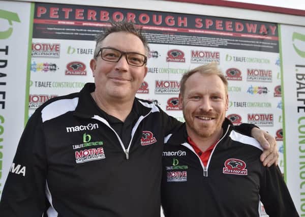 Panthers owner Ged Rathbone (left) and team manager Carl Johnson. Both are stepping down.
