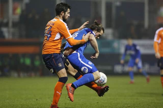 Action from last season's Checkatrade Trophy tie between Posh and Luton.