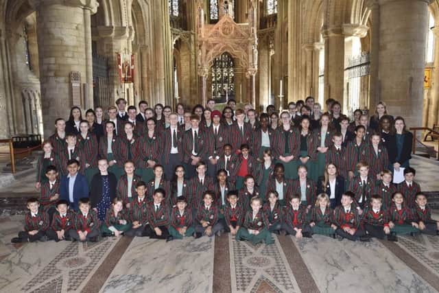 Speech Day prize winners from The Peterborough School at their ceremony at Peterborough Cathedral. EMN-181019-173331009