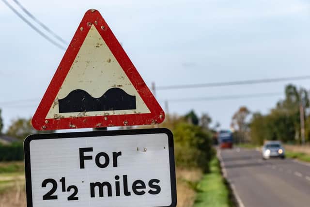 Britain's bumpiest road? The A1123 in Cambridgeshire which connects Haddenham to Earith. Photo: SWNS
