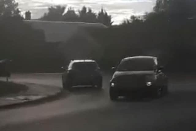 The driver heading anti-clockwise around the busy Peterborough roundabout