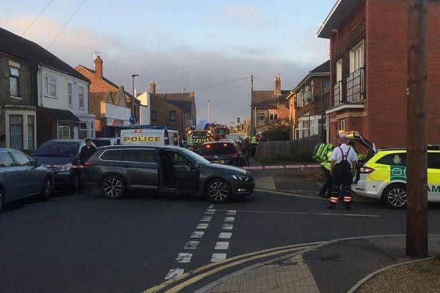 The scene in Southview Road this morning. Photo: Craig Thomas Campbell