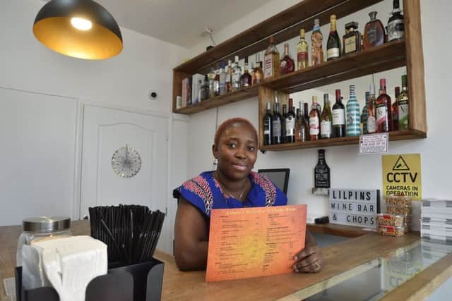 Christiana Osinowo at her Lilpin's Wine Bar and Chops at Sugar Square, Mayor's Walk EMN-181024-105517009