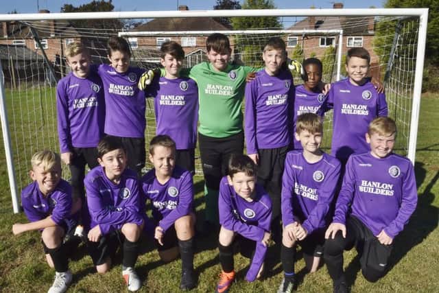 Stanground Sports Under 12s are pictured before their 2-1 win against Peterborough Northern Star Red. They are from the left, back, Ryan Wilson, Lewis Mansell, Seb Ponte, Lewis Veni, Kallum Read, Michael Mhlanga, Robbie Hanlon , front, Callum Parker, Charlie Harcus, Luke Sharpe, Jacob Bereznyckyj, Charlie Statham and Rory Wilson.