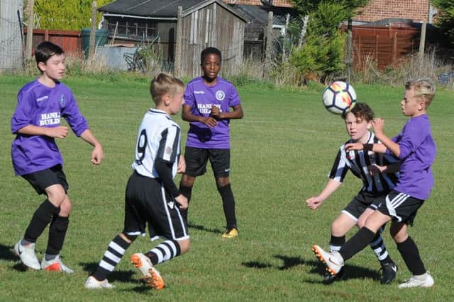 Action from Northern Star U12s Red v Stanground Sports.