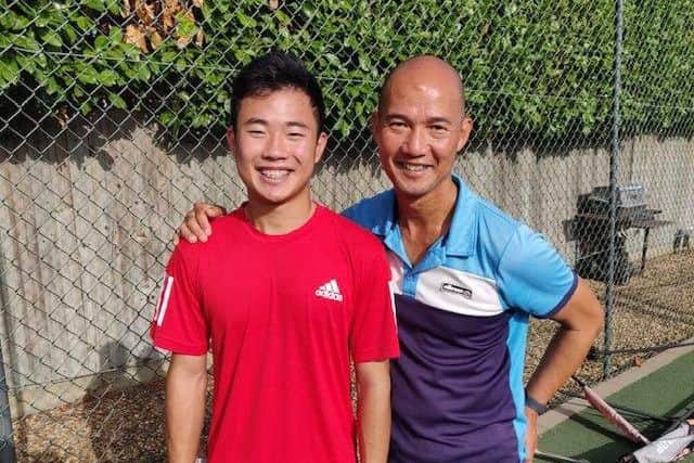 Mens doubles winners Ethan and Paul Lee.