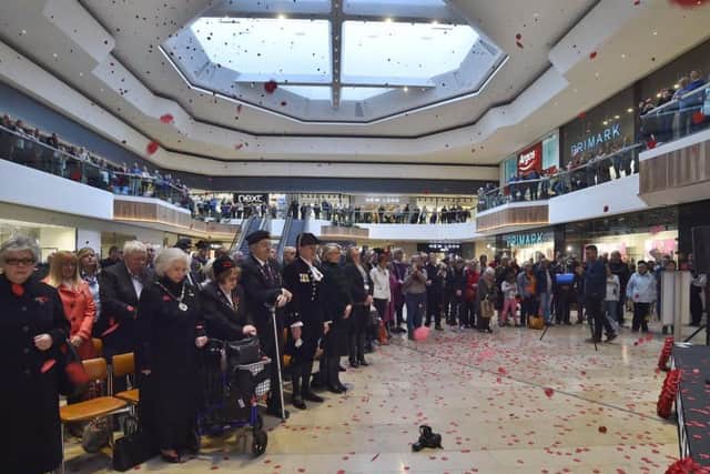 The launch of the Poppy Appeal at Queensgate Shopping Centre