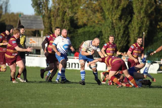 Marius Andrijauskas on the attack for the Lions. Picture: Mick Sutterby