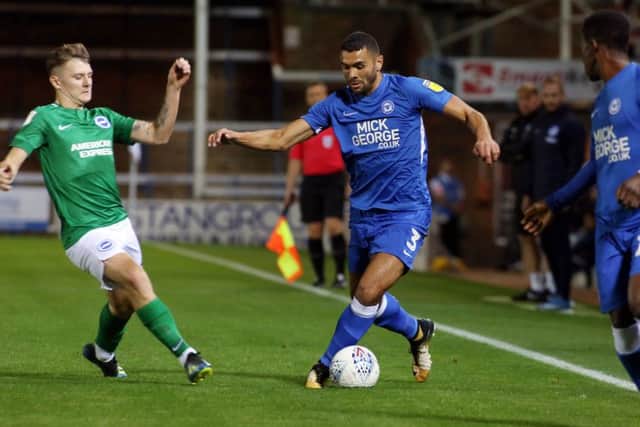 Posh left-back Colin Daniel.