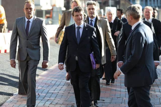 Gerard Batten arriving at a UKIP conference