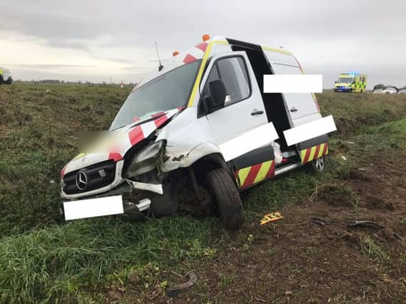 The van which was recovered. Photo: Cambridgeshire police