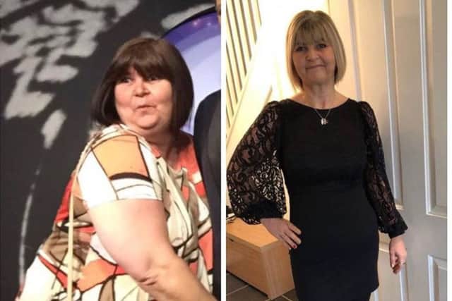Sammie before and after she joined Slimming World