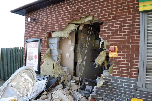 The aftermath of the gang's ATM raid at Littleport