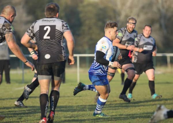 German Herrara Luhrs on the run for the Lions against Otley. Picture: Mick Sutterby