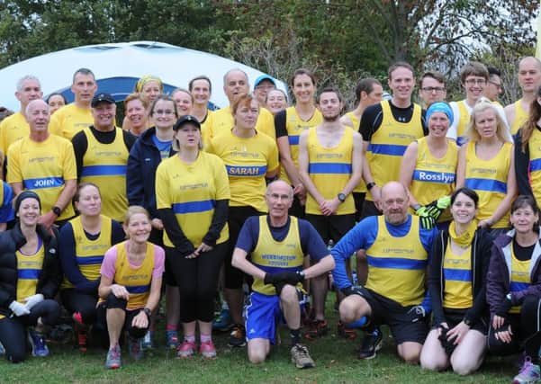 The Werrington Joggers team at the Frostbite League race.