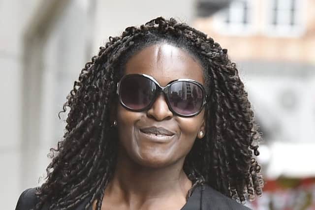 MP for Peterborough Fiona Onasanya at the Central Criminal Court, Old Bailey, in London on perverting the course of justice EMN-180813-191808009